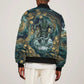 Egyptian Hapi Bomber Jacket God of the Nile Ankh Symbol Lotus Flowers and Sacred River Energy