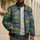 Egyptian Hapi Bomber Puffer Jacket God of the Nile Ankh Symbol Lotus Flowers and Sacred River Energy