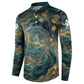 Egyptian Hapi Button Sweatshirt God of the Nile Ankh Symbol Lotus Flowers and Sacred River Energy