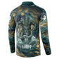 Egyptian Hapi Button Sweatshirt God of the Nile Ankh Symbol Lotus Flowers and Sacred River Energy