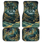 Egyptian Hapi Car Mats God of the Nile Ankh Symbol Lotus Flowers and Sacred River Energy