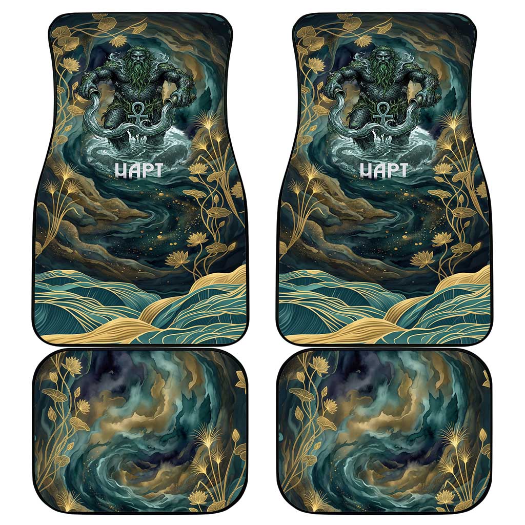 Egyptian Hapi Car Mats God of the Nile Ankh Symbol Lotus Flowers and Sacred River Energy