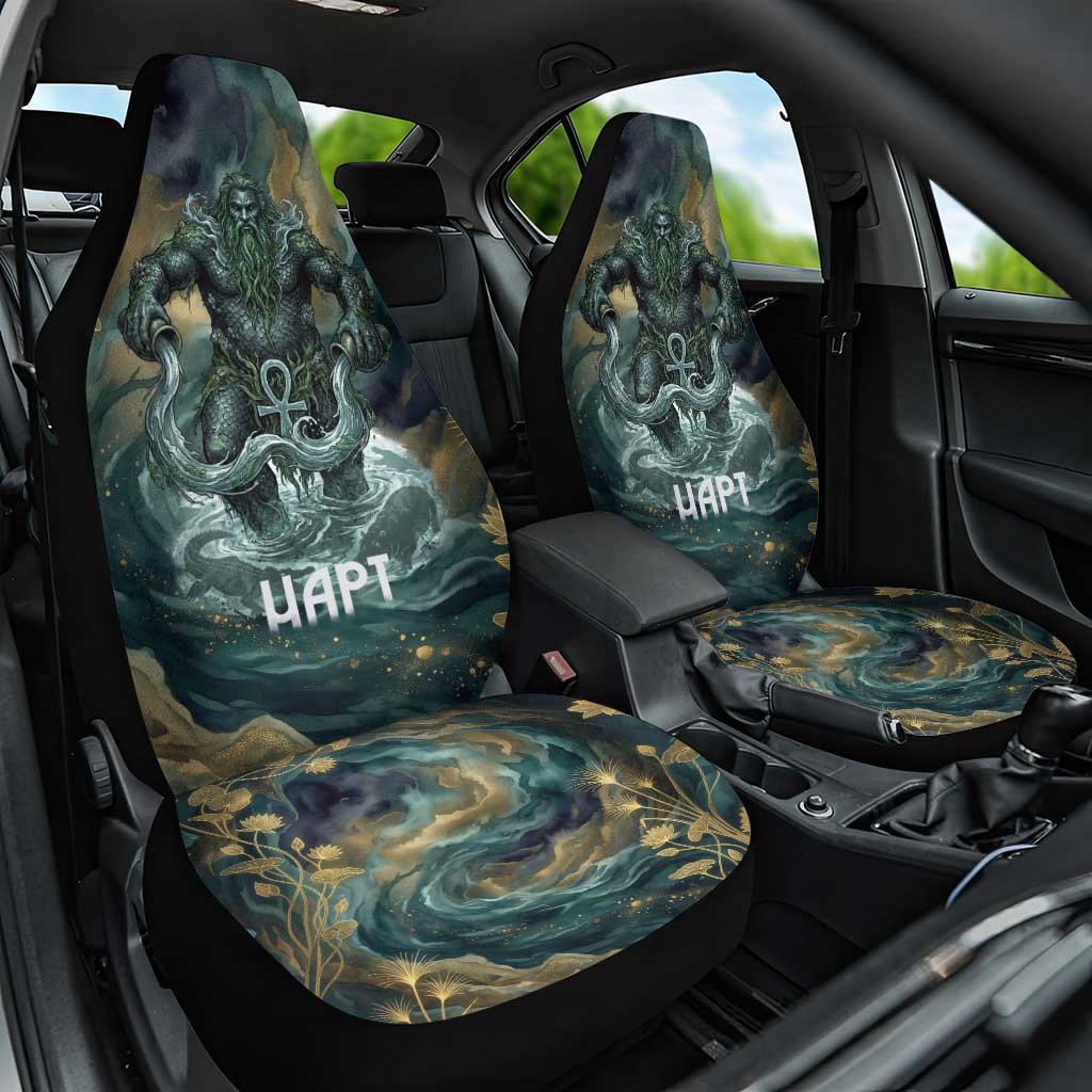 Egyptian Hapi Car Seat Cover God of the Nile Ankh Symbol Lotus Flowers and Sacred River Energy