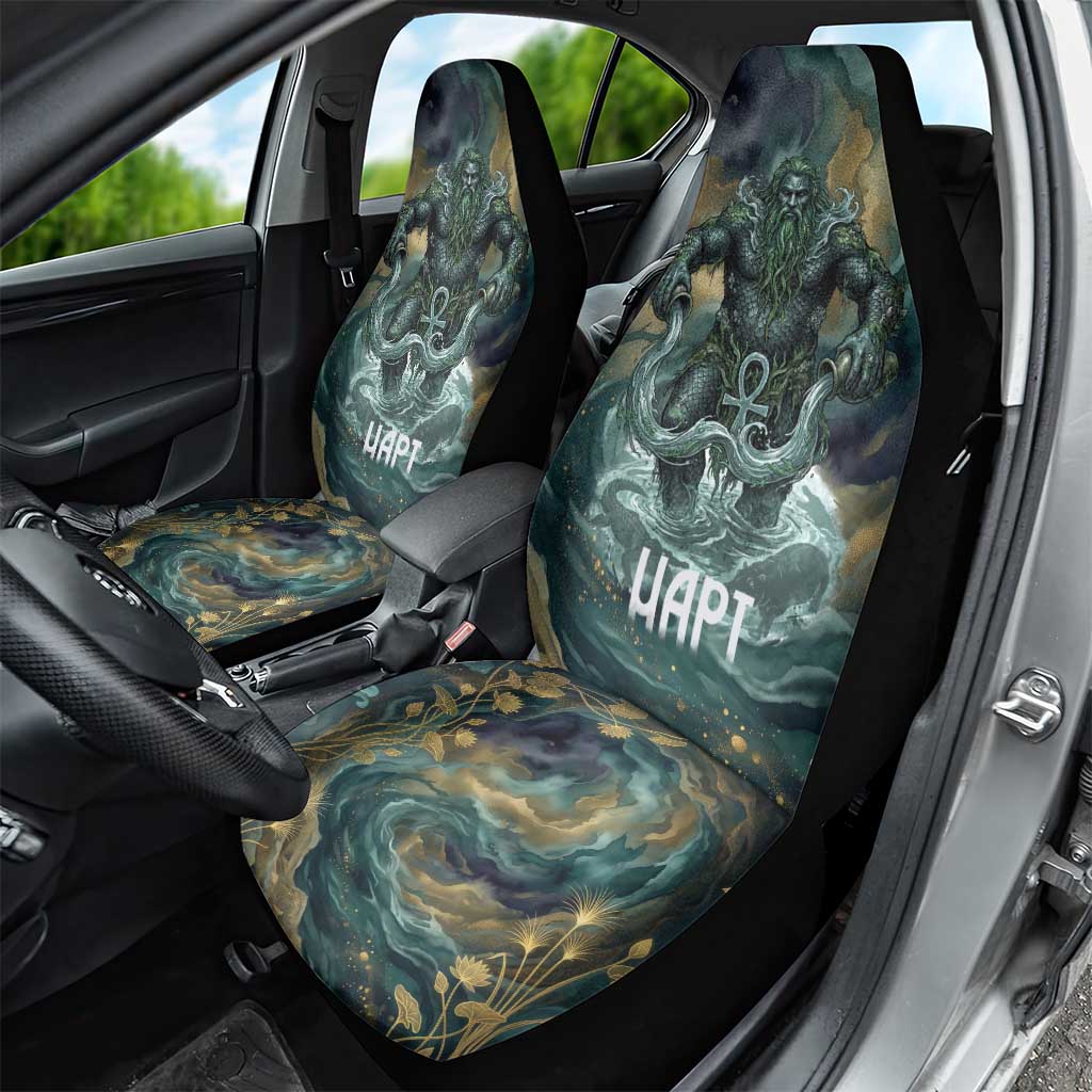 Egyptian Hapi Car Seat Cover God of the Nile Ankh Symbol Lotus Flowers and Sacred River Energy
