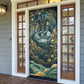 Egyptian Hapi Door Cover God of the Nile Ankh Symbol Lotus Flowers and Sacred River Energy