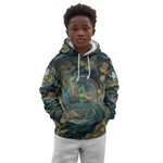 Egyptian Hapi Kid Hoodie God of the Nile Ankh Symbol Lotus Flowers and Sacred River Energy
