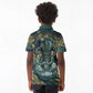 Egyptian Hapi Kid Polo Shirt God of the Nile Ankh Symbol Lotus Flowers and Sacred River Energy