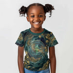 Egyptian Hapi Kid T shirt God of the Nile Ankh Symbol Lotus Flowers and Sacred River Energy