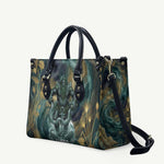 Egyptian Hapi Leather Bag God of the Nile Ankh Symbol Lotus Flowers and Sacred River Energy