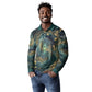 Egyptian Hapi Long Sleeve Polo Shirt God of the Nile Ankh Symbol Lotus Flowers and Sacred River Energy