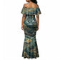 Egyptian Hapi Mermaid Dress God of the Nile Ankh Symbol Lotus Flowers and Sacred River Energy