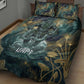 Egyptian Hapi Quilt Bed Set God of the Nile Ankh Symbol Lotus Flowers and Sacred River Energy