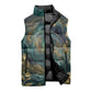 Egyptian Hapi Sleeveless Puffer Jacket God of the Nile Ankh Symbol Lotus Flowers and Sacred River Energy