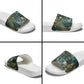Egyptian Hapi Slide Sandals God of the Nile Ankh Symbol Lotus Flowers and Sacred River Energy