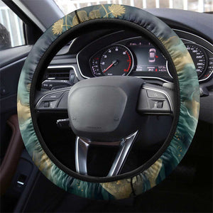 Egyptian Hapi Steering Wheel Cover God of the Nile Ankh Symbol Lotus Flowers and Sacred River Energy