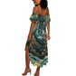 Egyptian Hapi Summer Maxi Dress God of the Nile Ankh Symbol Lotus Flowers and Sacred River Energy