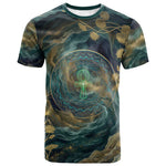 Egyptian Hapi T shirt God of the Nile Ankh Symbol Lotus Flowers and Sacred River Energy