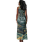Egyptian Hapi Tank Maxi Dress God of the Nile Ankh Symbol Lotus Flowers and Sacred River Energy