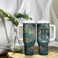 Egyptian Hapi Tumbler With Handle God of the Nile Ankh Symbol Lotus Flowers and Sacred River Energy