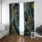 Egyptian Hapi Window Curtain God of the Nile Ankh Symbol Lotus Flowers and Sacred River Energy
