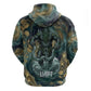 Egyptian Hapi Zip Hoodie God of the Nile Ankh Symbol Lotus Flowers and Sacred River Energy