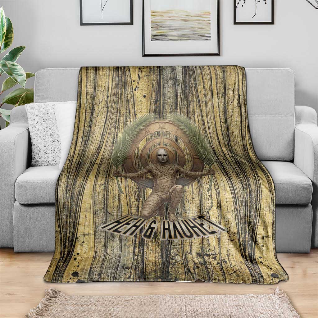 Heh and Hauhet Egyptian Blanket Timeless Gods Design Infinity Serpent and Divine Balance Ancient