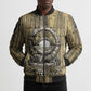 Heh and Hauhet Egyptian Bomber Puffer Jacket Timeless Gods Design Infinity Serpent and Divine Balance Ancient