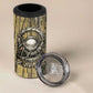 Heh and Hauhet Egyptian 4 in 1 Can Cooler Tumbler Timeless Gods Design Infinity Serpent and Divine Balance Ancient