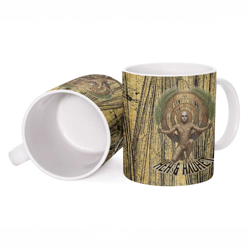 Heh and Hauhet Egyptian Ceramic Mug Timeless Gods Design Infinity Serpent and Divine Balance Ancient