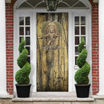 Heh and Hauhet Egyptian Door Cover Timeless Gods Design Infinity Serpent and Divine Balance Ancient