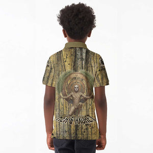 Heh and Hauhet Egyptian Kid Polo Shirt Timeless Gods Design Infinity Serpent and Divine Balance Ancient