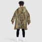 Heh and Hauhet Egyptian Kid Wearable Blanket Hoodie Timeless Gods Design Infinity Serpent and Divine Balance Ancient
