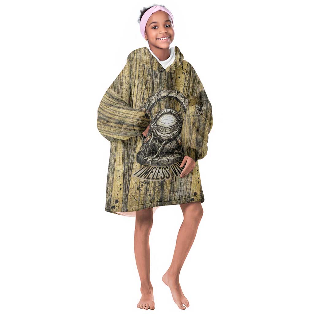 Heh and Hauhet Egyptian Kid Wearable Blanket Hoodie Timeless Gods Design Infinity Serpent and Divine Balance Ancient