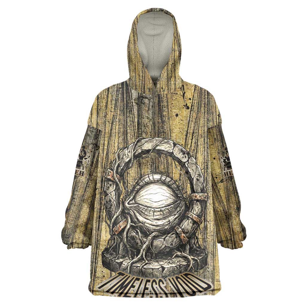 Heh and Hauhet Egyptian Kid Wearable Blanket Hoodie Timeless Gods Design Infinity Serpent and Divine Balance Ancient
