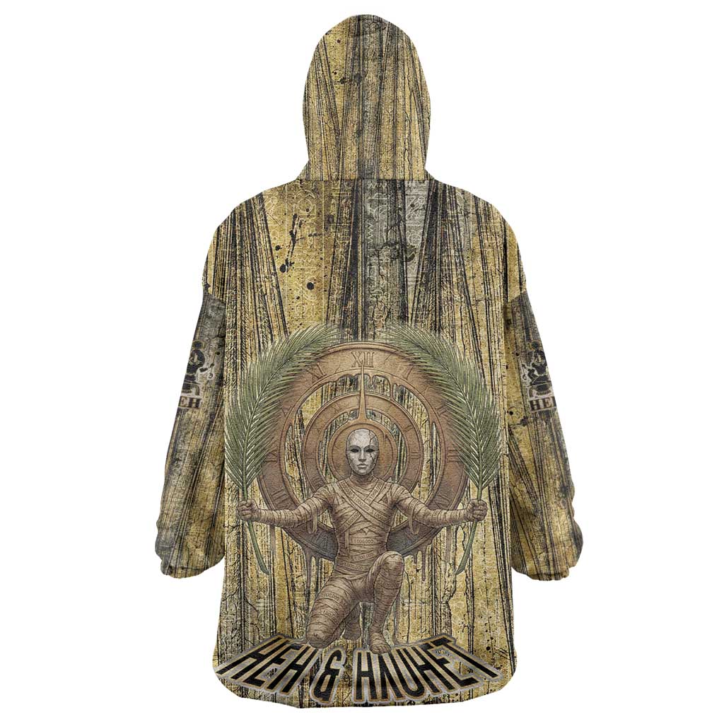 Heh and Hauhet Egyptian Kid Wearable Blanket Hoodie Timeless Gods Design Infinity Serpent and Divine Balance Ancient