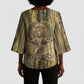 Heh and Hauhet Egyptian Kimono Sleeve Blouse Timeless Gods Design Infinity Serpent and Divine Balance Ancient