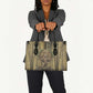 Heh and Hauhet Egyptian Leather Bag Timeless Gods Design Infinity Serpent and Divine Balance Ancient