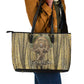 Heh and Hauhet Egyptian Leather Tote Bag Timeless Gods Design Infinity Serpent and Divine Balance Ancient