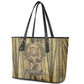 Heh and Hauhet Egyptian Leather Tote Bag Timeless Gods Design Infinity Serpent and Divine Balance Ancient