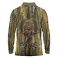 Heh and Hauhet Egyptian Long Sleeve Polo Shirt Timeless Gods Design Infinity Serpent and Divine Balance Ancient