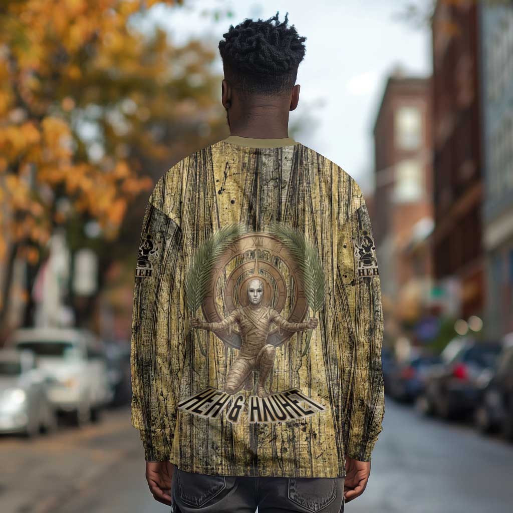 Heh and Hauhet Egyptian Long Sleeve Shirt Timeless Gods Design Infinity Serpent and Divine Balance Ancient