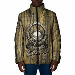 Heh and Hauhet Egyptian Padded Jacket Timeless Gods Design Infinity Serpent and Divine Balance Ancient