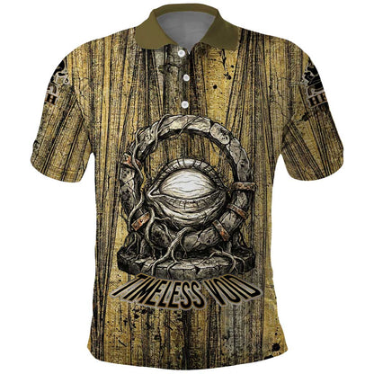 Heh and Hauhet Egyptian Polo Shirt Timeless Gods Design Infinity Serpent and Divine Balance Ancient
