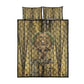 Heh and Hauhet Egyptian Quilt Bed Set Timeless Gods Design Infinity Serpent and Divine Balance Ancient