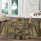 Heh and Hauhet Egyptian Round Carpet Timeless Gods Design Infinity Serpent and Divine Balance Ancient