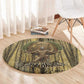 Heh and Hauhet Egyptian Round Carpet Timeless Gods Design Infinity Serpent and Divine Balance Ancient