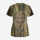 Heh and Hauhet Egyptian Scrub Top Timeless Gods Design Infinity Serpent and Divine Balance Ancient