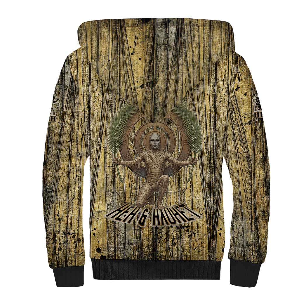 Heh and Hauhet Egyptian Sherpa Hoodie Timeless Gods Design Infinity Serpent and Divine Balance Ancient