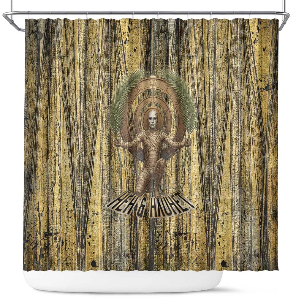 Heh and Hauhet Egyptian Shower Curtain Timeless Gods Design Infinity Serpent and Divine Balance Ancient