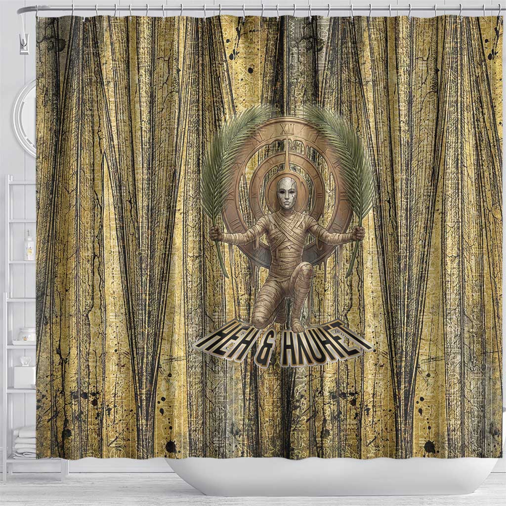 Heh and Hauhet Egyptian Shower Curtain Timeless Gods Design Infinity Serpent and Divine Balance Ancient